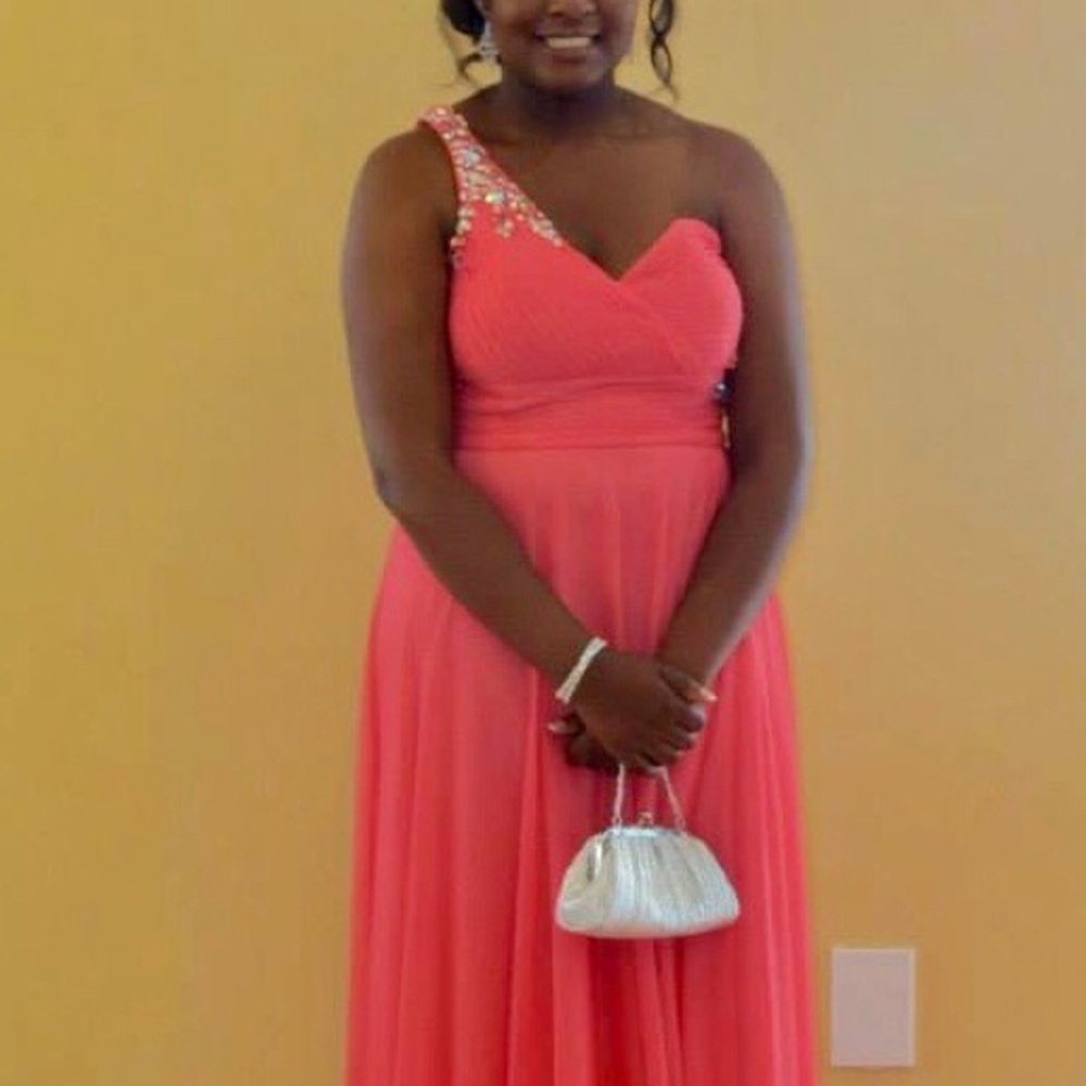 Pink Sequin Prom Dress